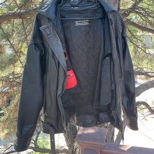 vintage moto jacket w buckle